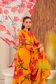 Feathers Frilly Flowers Unstitched Digital Printed Lawn 3Pc Suit HARMIX-FT710