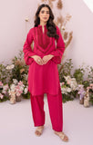 HANA Sunshine Sartorial Stitched Summer Solids 2Pc Suit - Rouge
