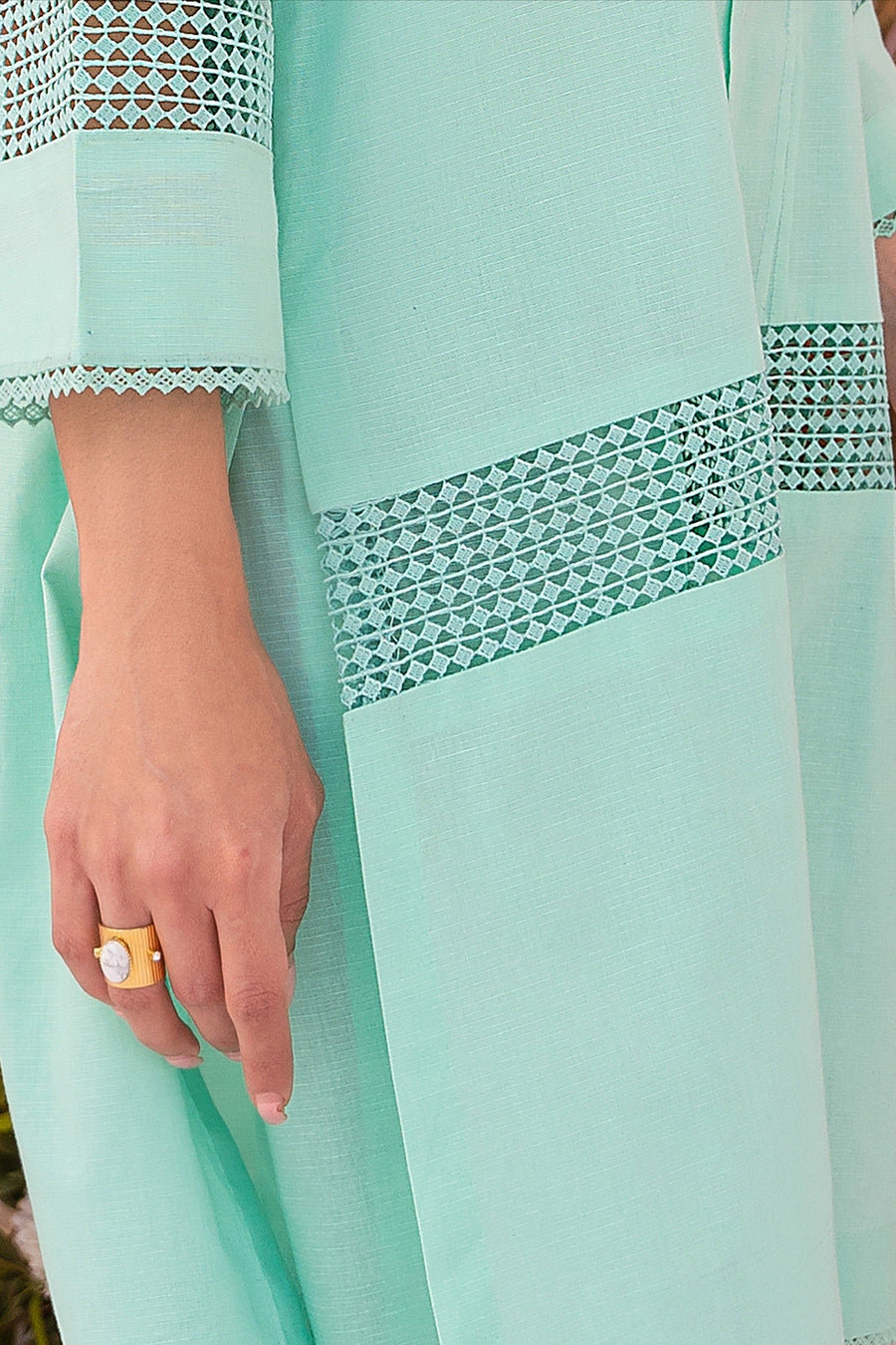 HANA Sunshine Sartorial Stitched Summer Solids 2Pc Suit - Azure