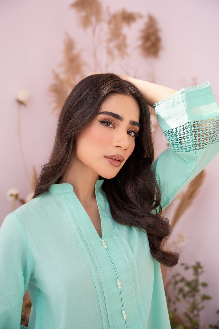 HANA Sunshine Sartorial Stitched Summer Solids 2Pc Suit - Azure