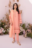HANA Sunshine Sartorial Stitched Summer Solids 3Pc Suit - Apricot