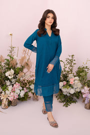 HANA Sunshine Sartorial Stitched Summer Solids 2Pc Suit - Abyss