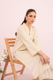 HANA Sunshine Sartorial Stitched Summer Solids 2Pc Suit - Cornsilk