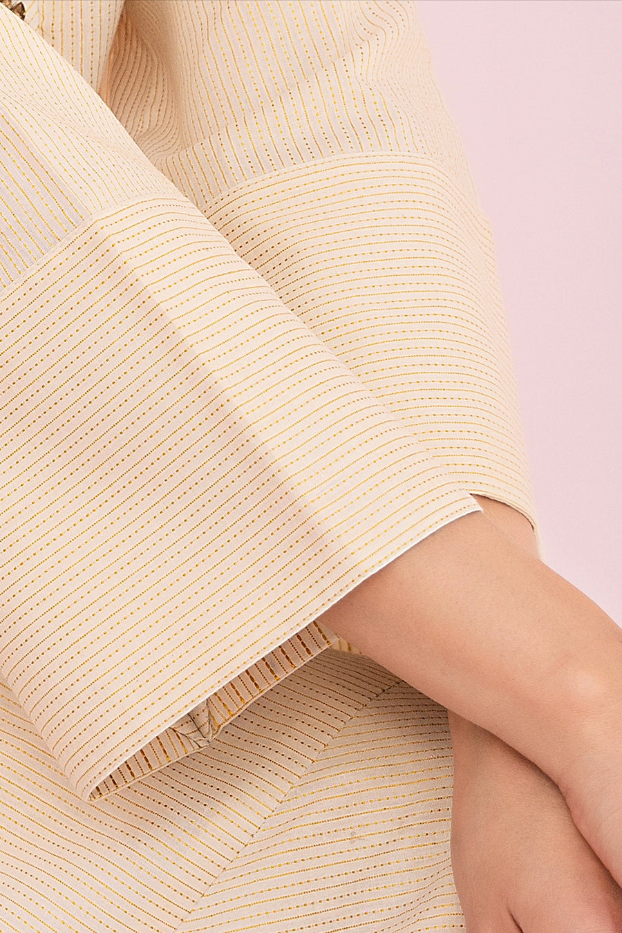 HANA Sunshine Sartorial Stitched Summer Solids 2Pc Suit - Cornsilk