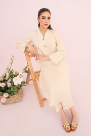 HANA Sunshine Sartorial Stitched Summer Solids 2Pc Suit - Cornsilk
