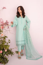 HANA Sunshine Sartorial Stitched Summer Solids 3Pc Suit - Lagoon