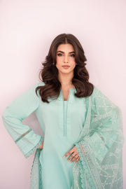HANA Sunshine Sartorial Stitched Summer Solids 3Pc Suit - Lagoon