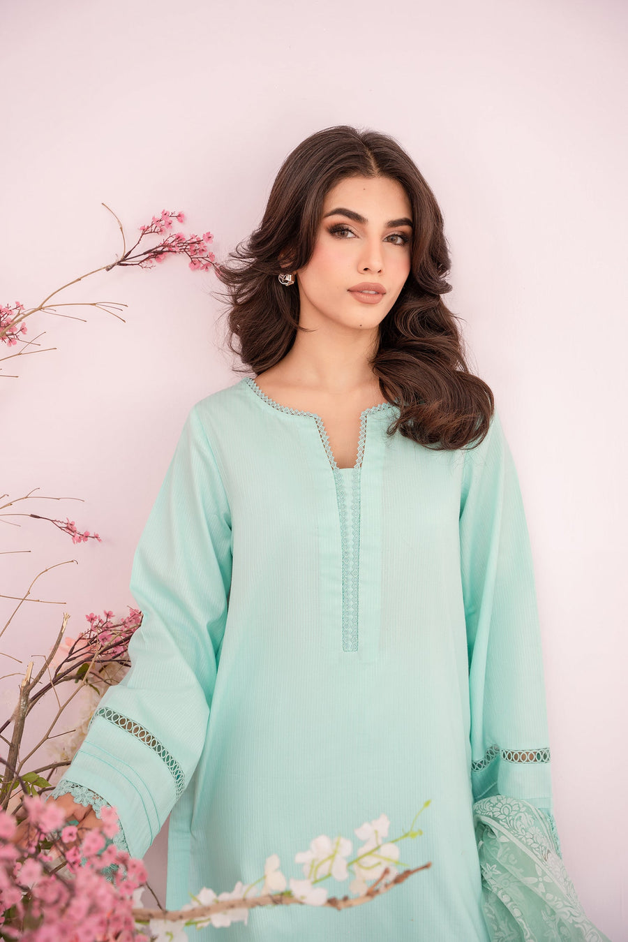 HANA Sunshine Sartorial Stitched Summer Solids 3Pc Suit - Lagoon