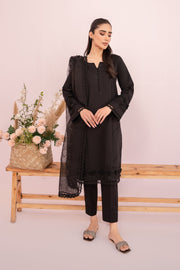 HANA Sunshine Sartorial Stitched Summer Solids 3Pc Suit - Onyx