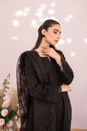 HANA Sunshine Sartorial Stitched Summer Solids 3Pc Suit - Onyx