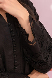 HANA Sunshine Sartorial Stitched Summer Solids 3Pc Suit - Onyx