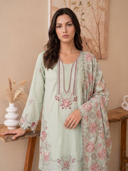 Viana by Sanam Saeed Embroidered Karandi Unstitched 3Pc Suit - HAVEN
