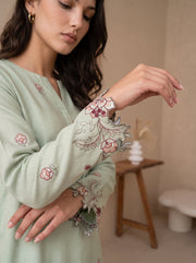 Viana by Sanam Saeed Embroidered Karandi Unstitched 3Pc Suit - HAVEN