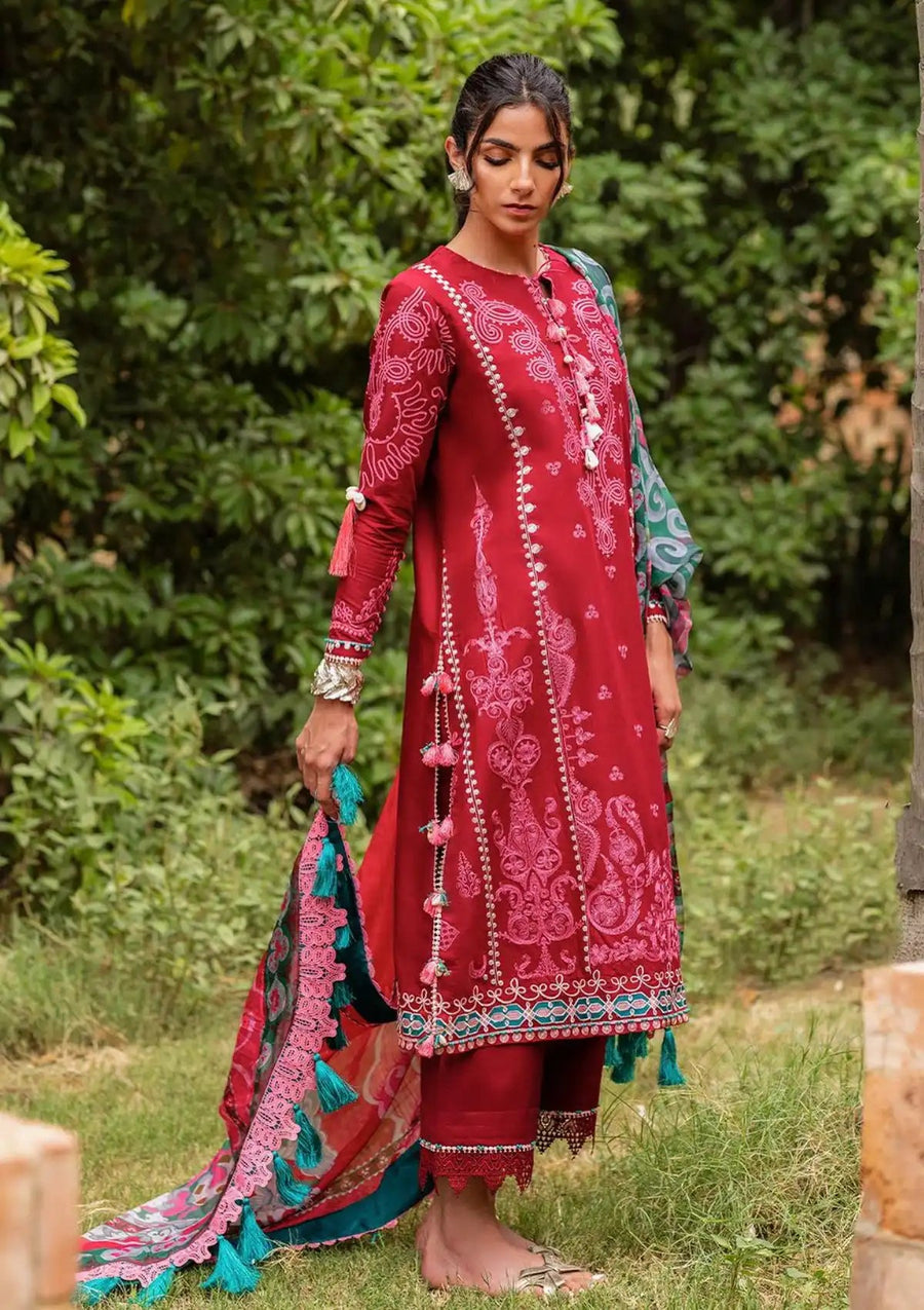 Siraa by Sadaf Fawad Khan Embroidered Lawn Unstitched 3Pc Suit - HELEN (B)