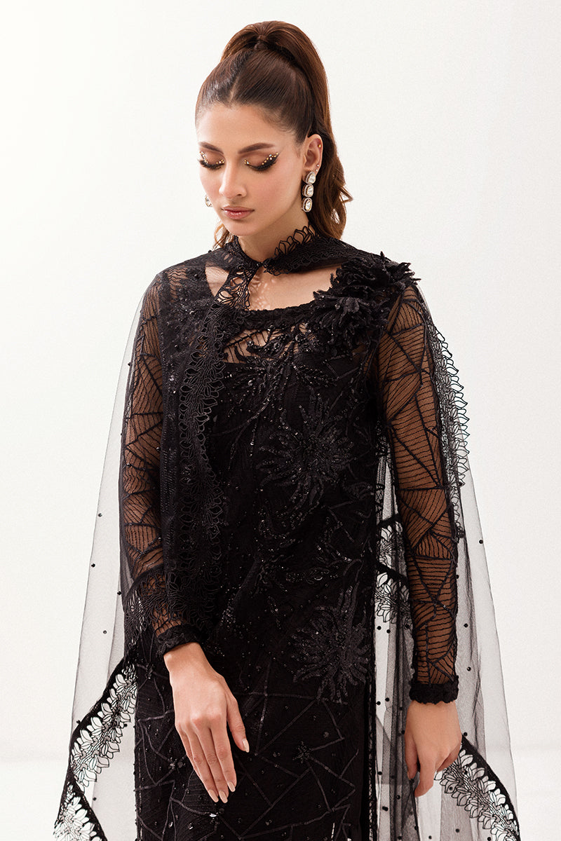 Best of Mushq Embroidered Net Unstitched 3Pc Suit BOM-02 Helena