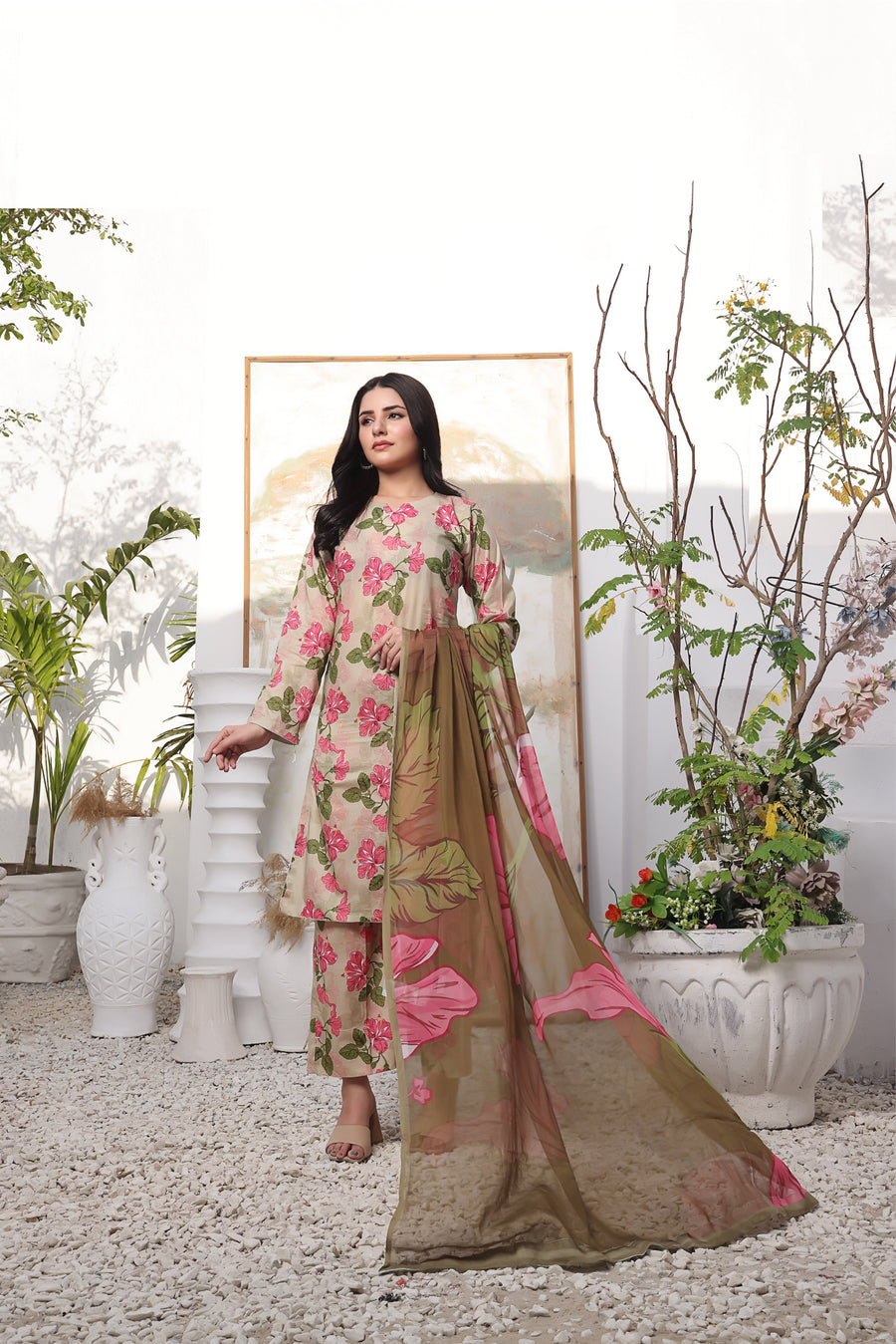 Feathers Premium Printed Lawn Unstitched 3Pc Suit HIBISCUS-FT375