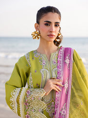 Faiza Faisal Marine Embroidered Luxury Lawn Unstitched 3Pc Suit - HINA