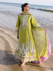 Faiza Faisal Marine Embroidered Luxury Lawn Unstitched 3Pc Suit - HINA