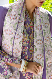Mushq Hemline Nuvera Embroidered Raw Silk Unstitched 3Pc Suit D-01 Elaris
