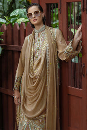 Mushq Hemline Nuvera Embroidered Raw Silk Unstitched 3Pc Suit D-02 Ardena