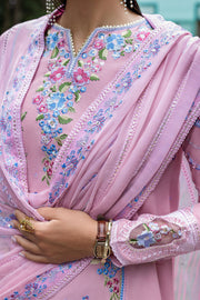 Mushq Hemline Nuvera Embroidered Raw Silk Unstitched 3Pc Suit D-03 Leore