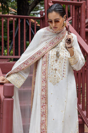 Mushq Hemline Nuvera Embroidered Raw Silk Unstitched 3Pc Suit D-04 Elnaz