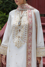 Mushq Hemline Nuvera Embroidered Raw Silk Unstitched 3Pc Suit D-04 Elnaz