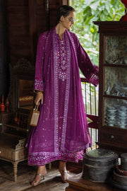 Mushq Hemline Nuvera Embroidered Raw Silk Unstitched 3Pc Suit D-06 Avenelle