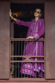 Mushq Hemline Nuvera Embroidered Raw Silk Unstitched 3Pc Suit D-06 Avenelle