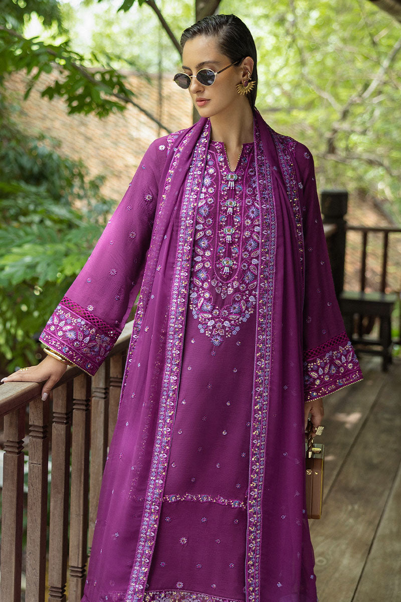 Mushq Hemline Nuvera Embroidered Raw Silk Unstitched 3Pc Suit D-06 Avenelle