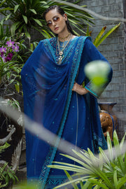 Mushq Hemline Nuvera Embroidered Raw Silk Unstitched 3Pc Suit D-07 Marisette