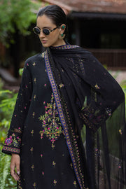 Mushq Hemline Nuvera Embroidered Raw Silk Unstitched 3Pc Suit D-08 Onyxa