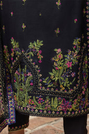 Mushq Hemline Nuvera Embroidered Raw Silk Unstitched 3Pc Suit D-08 Onyxa