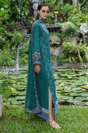 Mushq Hemline Nuvera Embroidered Raw Silk Unstitched 3Pc Suit D-09 Valene