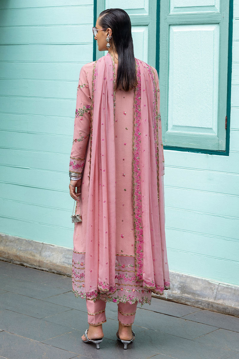 Mushq Hemline Nuvera Embroidered Raw Silk Unstitched 3Pc Suit D-10 Elowen