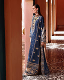 Mushq Hemline Nuvera Embroidered Raw Silk Unstitched 3Pc Suit D-01 Vivian