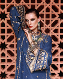 Mushq Hemline Nuvera Embroidered Raw Silk Unstitched 3Pc Suit D-01 Vivian