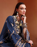 Mushq Hemline Nuvera Embroidered Raw Silk Unstitched 3Pc Suit D-01 Vivian