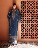 Mushq Hemline Nuvera Embroidered Raw Silk Unstitched 3Pc Suit D-01 Vivian