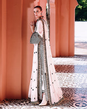 Mushq Hemline Nuvera Embroidered Raw Silk Unstitched 3Pc Suit D-02 Gillian