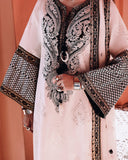 Mushq Hemline Nuvera Embroidered Raw Silk Unstitched 3Pc Suit D-02 Gillian