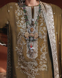 Mushq Hemline Nuvera Embroidered Raw Silk Unstitched 3Pc Suit D-03 Jadis