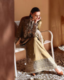 Mushq Hemline Nuvera Embroidered Raw Silk Unstitched 3Pc Suit D-03 Jadis