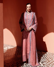 Mushq Hemline Nuvera Embroidered Raw Silk Unstitched 3Pc Suit D-04 Hermione