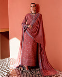 Mushq Hemline Nuvera Embroidered Raw Silk Unstitched 3Pc Suit D-04 Hermione