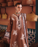 Mushq Hemline Nuvera Embroidered Raw Silk Unstitched 3Pc Suit D-06 Sally