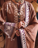 Mushq Hemline Nuvera Embroidered Raw Silk Unstitched 3Pc Suit D-06 Sally