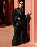 Mushq Hemline Nuvera Embroidered Raw Silk Unstitched 3Pc Suit D-07 Raveena