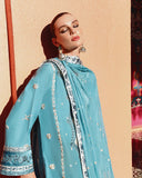 Mushq Hemline Nuvera Embroidered Raw Silk Unstitched 3Pc Suit D-08 Glinda