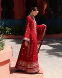 Mushq Hemline Nuvera Embroidered Raw Silk Unstitched 3Pc Suit D-09 Agatha